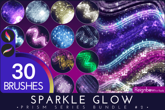Glitter & Glow Brush Set for Procreate