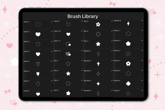Cute Elements Stamp Brushes Collection