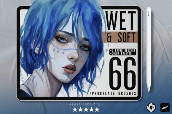 Procreate Wet & Soft Brush Set