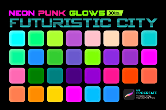 Neon Punk Procreate Color Palette
