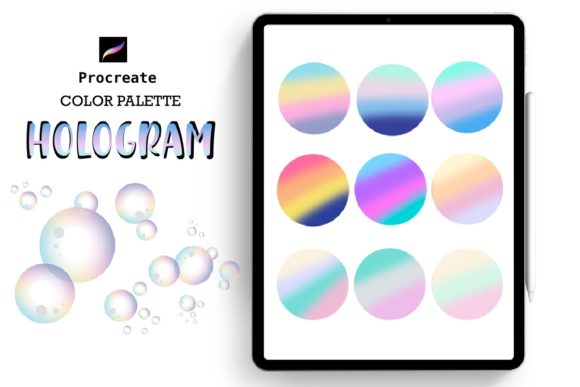 Hologram Gradient Color Palette for Procreate