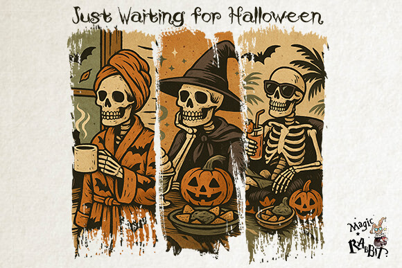 Halloween Skeleton PNG for Sublimation