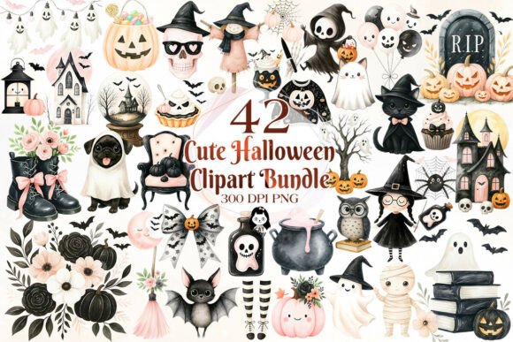 Halloween Clipart Sublimation Bundle