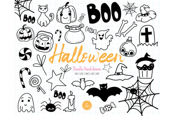 Halloween Doodle SVG Craft Bundle