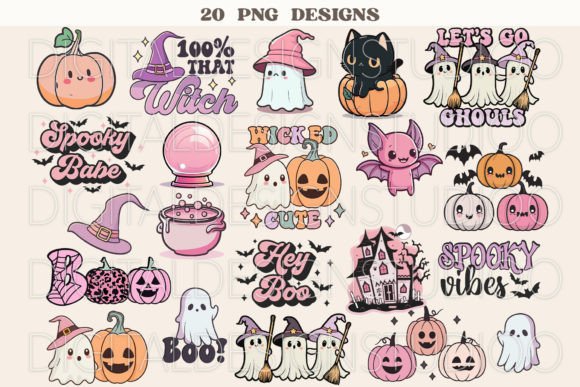 Pink Halloween Spooky Sublimation Bundle