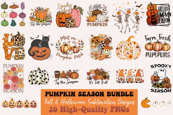 Pumpkin Season Fall & Halloween Sublimation Bundle