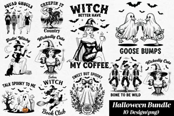 Witch Ghost Goose PNG Collection