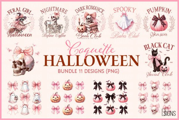 Vintage Halloween Graphics Set