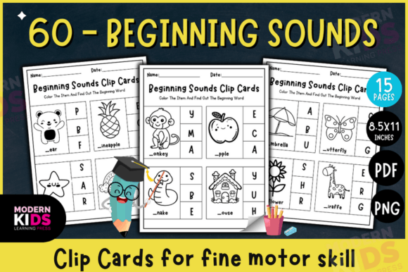 Gadget-Themed Beginning Sounds Clip Cards