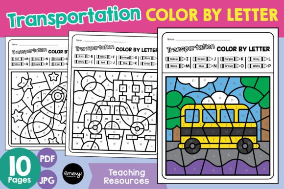 Transportation Themed Letter Recognition Printables