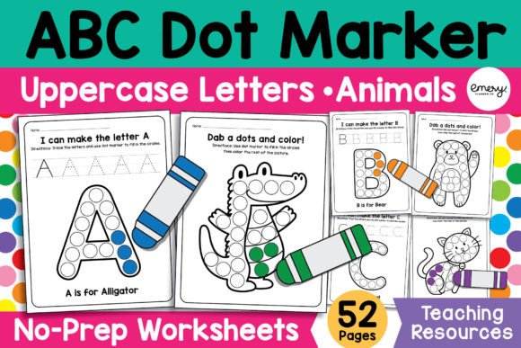 Animal Alphabet Dot Marker Printables