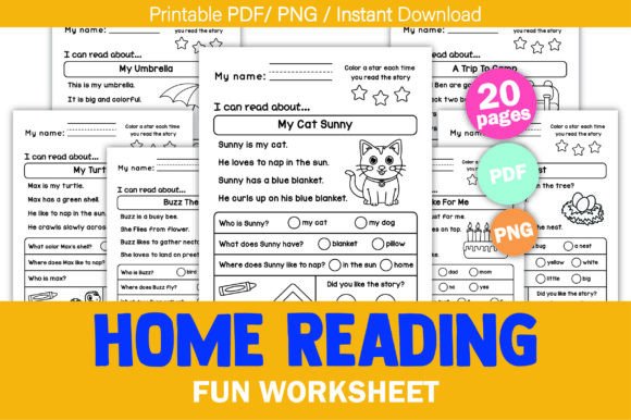 Playful Home Reading Worksheets