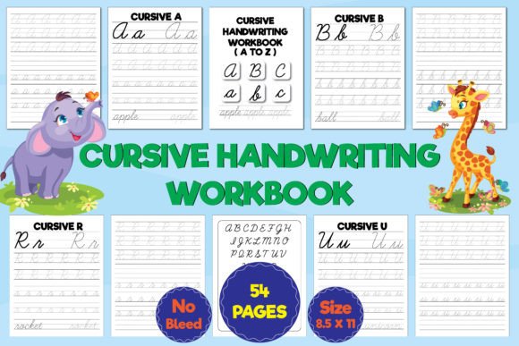 Cursive Penmanship Practice Pages