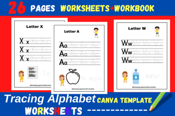 Alphabet Letter Tracing & Print Handwriting Worksheets