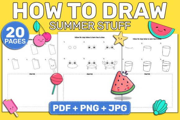 How to Draw Summer: Easy Step-by-Step Cute Doodles