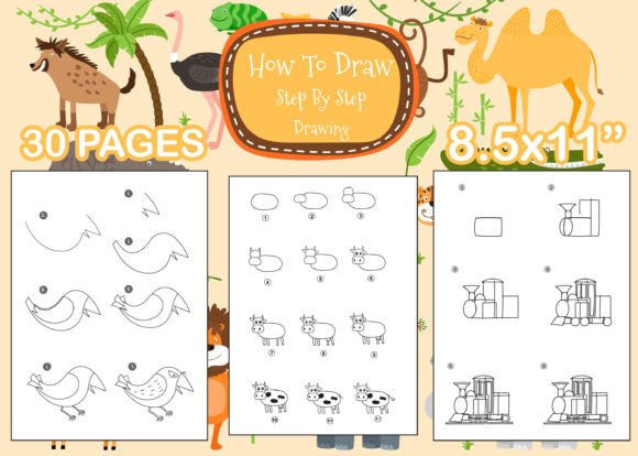 Step-by-Step Cute Animals Drawing — 60 Easy Lessons