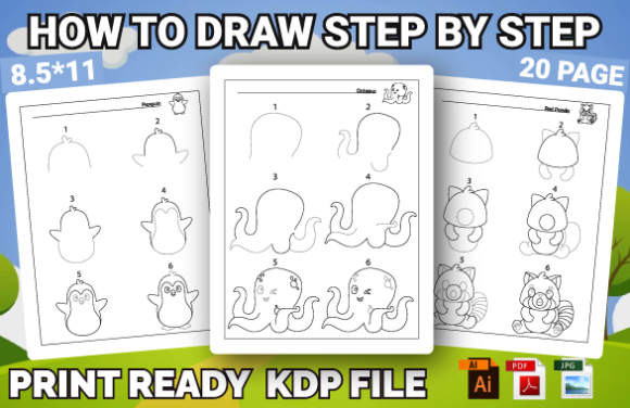 Step-by-Step Drawing & Coloring Pages