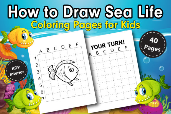 Sea Life Drawing & Coloring Book