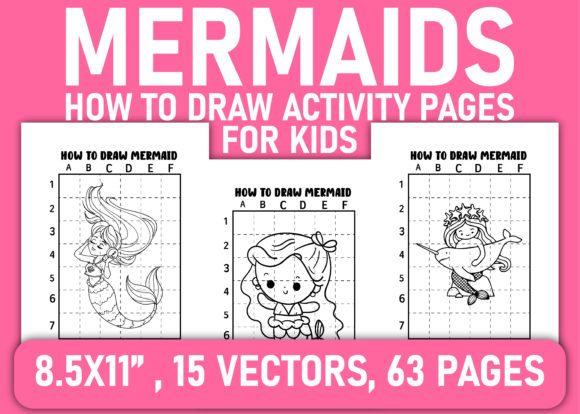 How to Draw Cute Mermaids: Coloring & Drawing Pages
