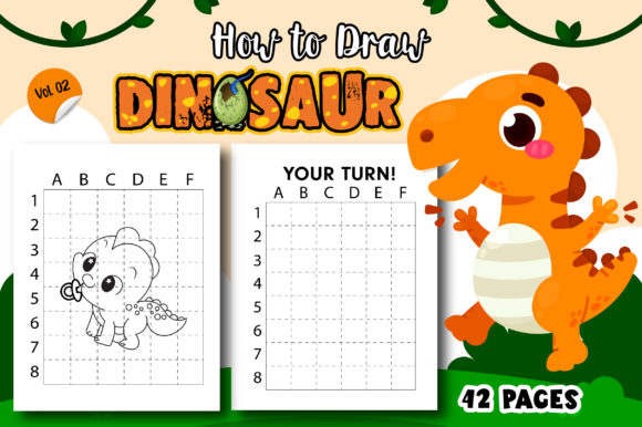 How to Draw Cute Dinosaurs: Coloring & Activity Pages