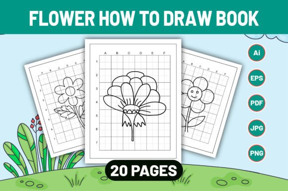 Flower How-To Draw Activity Book