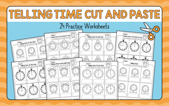 Cut & Paste Telling Time Activities