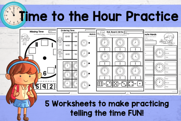 Interactive Telling Time to the Hour Worksheets