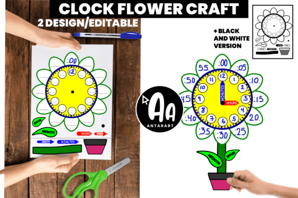 Flower Clock Craft: Analog Time Activity