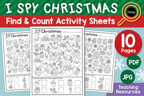 Christmas I Spy Find and Count Sheets