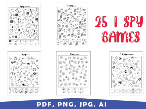 I Spy Printable Puzzles — 25 Fun Activity Pages