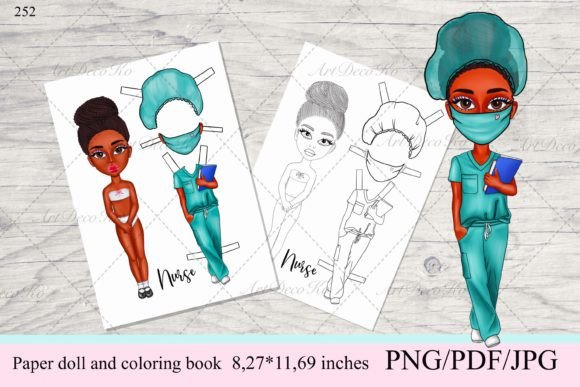 Printable Paper Doll & Colorable Dress-Up Set