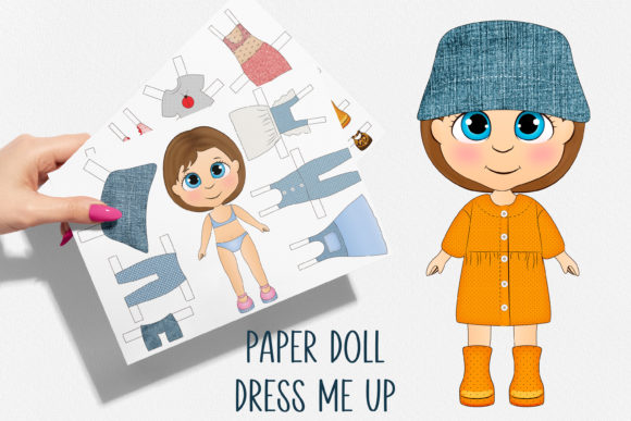 Cute Paper Doll Set with 19 Transparent PNGs
