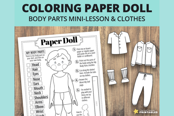 Johnny Coloring Paper Doll