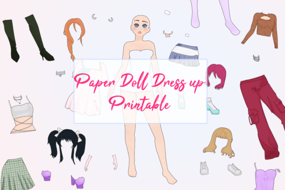 Cute Dress-Up Paper Doll Set