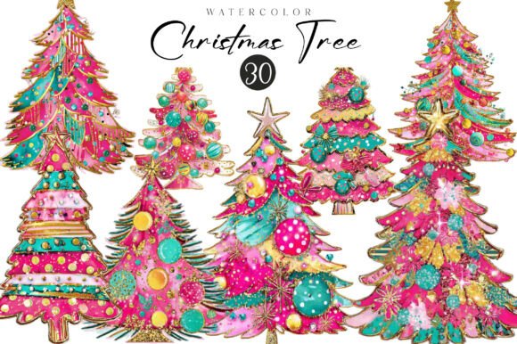 Festive Christmas Tree Clipart Collection
