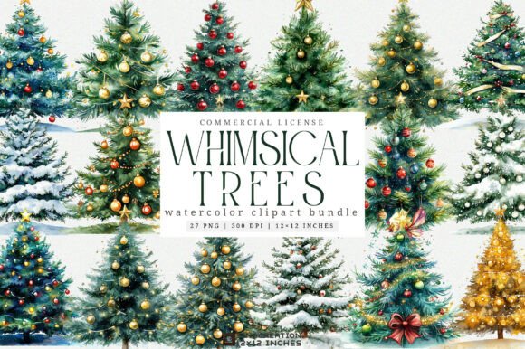 Whimsical Christmas Tree PNG Collection