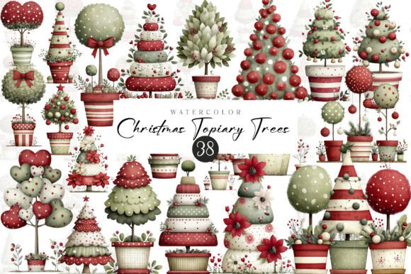 Whimsical Christmas Topiary Tree Designs