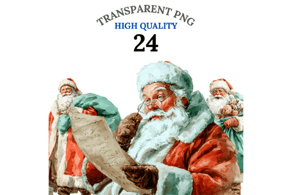 Vintage Santa Christmas Clipart Collection