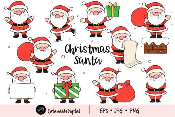 Festive Santa Graphics Collection