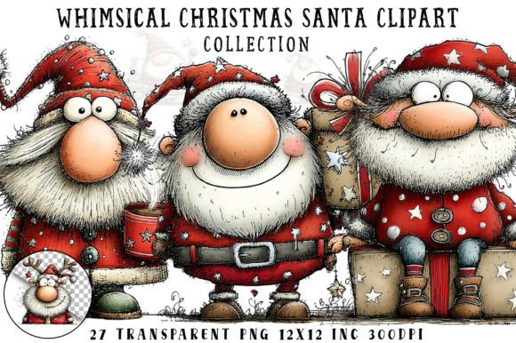 Magical Santa Clipart Collection