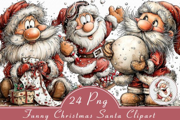 Creative Santa Clipart Bundle
