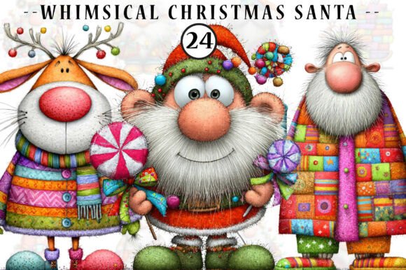 Festive Santa Clipart Collection