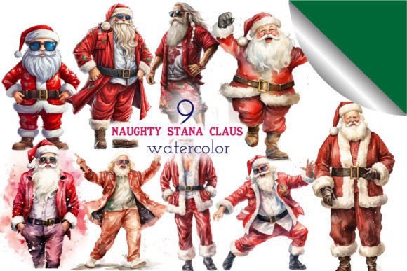 Festive Santa Christmas Clipart Collection