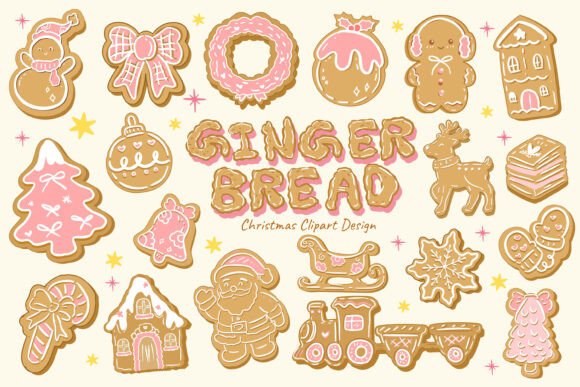 Festive Gingerbread Clipart Collection