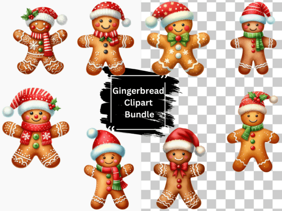 Festive Gingerbread Clipart Collection