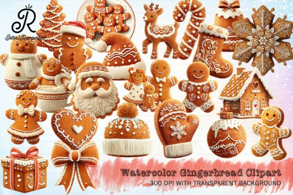 Gingerbread Watercolor Art Set