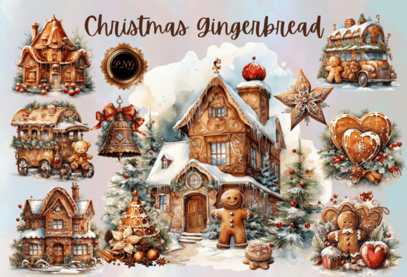 High-Resolution Christmas Gingerbread Clipart
