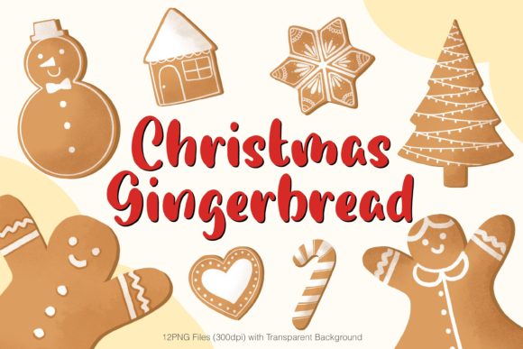 Festive Gingerbread Christmas Clipart
