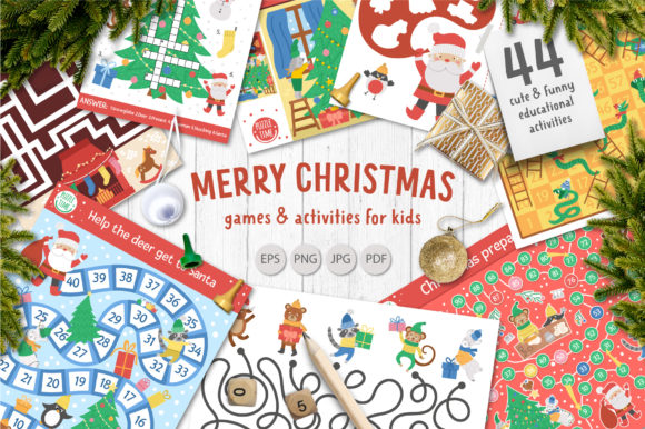 Merry Christmas Games & Activities Set