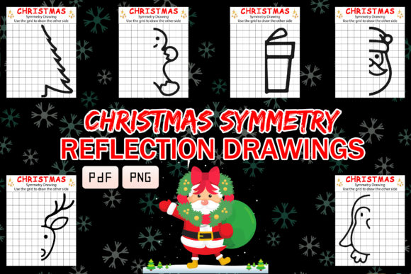 Christmas Symmetry Drawing Pack